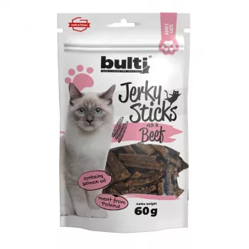 BULTI Jerky Sticks runsaasti naudanlihaa -kissanherkku 60 g