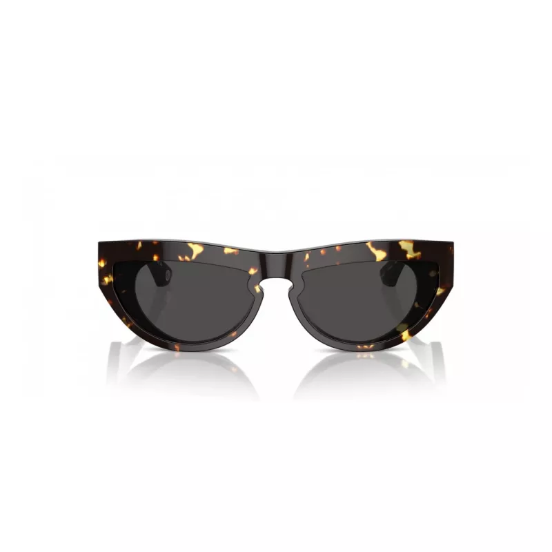 Burberry BE4422U410687 naisten aurinkolasit - kulmikas läpinäkyvä harmaa kehys, tummanharmaat linssit, 58 mm