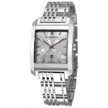Burberry miesten kello BU1567 33 mm ruostumaton teräs hopeinen kellotaulu