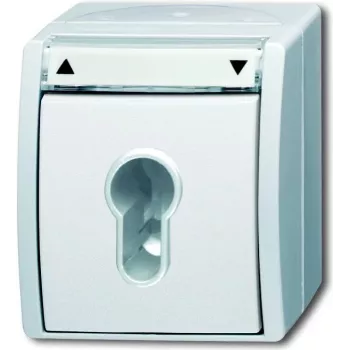 Busch-Jaeger Ocean 2712 SLW-54 pinta-asennettava SCHUKO-pistorasia, IP44, valkoinen 2CKA001101A0924
