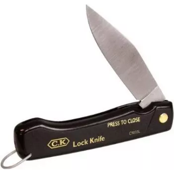 C.K Tools C9035L sähköasentajan taittoveitsi teräväkärkisellä terällä, 110 mm suljettuna