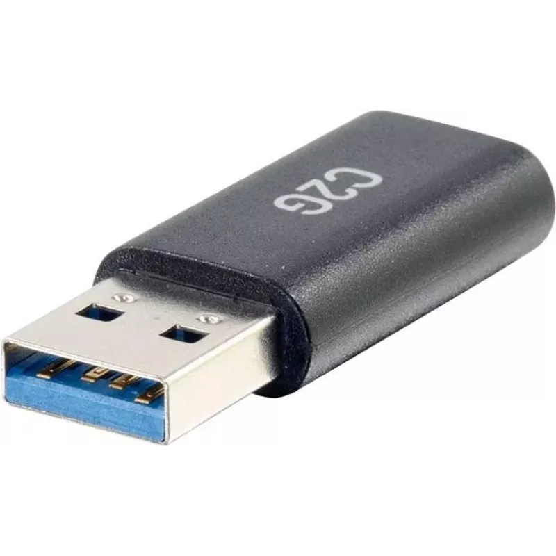 C2G USB C – USB sovitin - SuperSpeed USB sovitin - 5 Gbit/s - USB-C naaras – USB-A uros - USB 3.0 - valettu - musta
