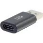 C2G USB C – USB sovitin - SuperSpeed USB sovitin - 5 Gbit/s - USB-C naaras – USB-A uros - USB 3.0 - valettu - musta