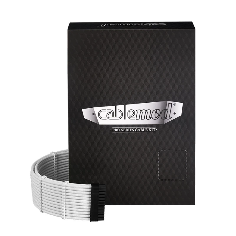 CableMod C-Series PRO ModMesh 12VHPWR -kaapelisarja Corsair RM, RMi, RMx (Black Label) - valkoinen