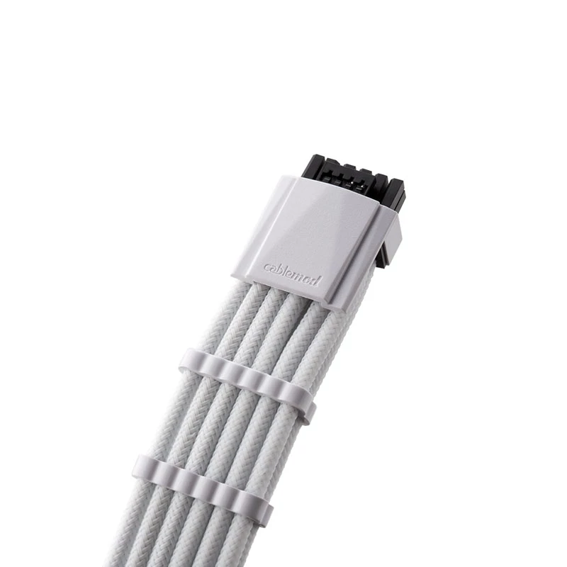 CableMod C-Series PRO ModMesh 12VHPWR -kaapelisarja Corsair RM, RMi, RMx (Black Label) - valkoinen
