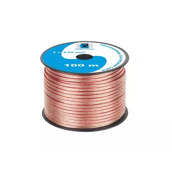 CABLETECH CCA 2.5mm kaiutinkaapeli 100 m läpinäkyvä