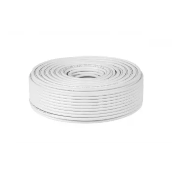 CABLETECH koaksiaalikaapeli RG-6U CU 100 m valkoinen