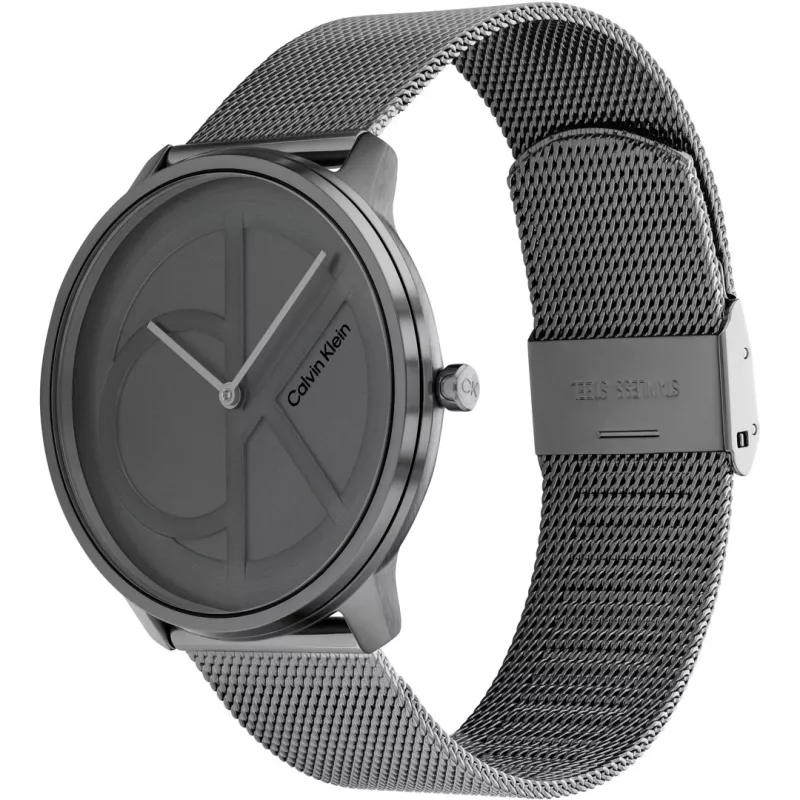 CALVIN KLEIN MAN 25200030 40 mm kvartsi analoginen kello hopea ruostumaton teräs mesh