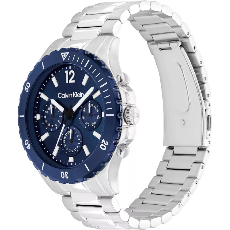 Calvin Klein miesten kello Minimal Extension 25200115 44 mm ruostumaton teräsverkko
