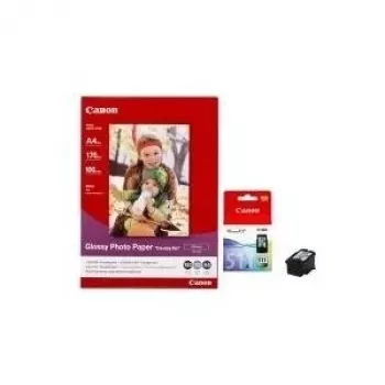Canon CL-511 ChromaLife muste & GP-501 kiiltävä valokuvapaperi paketti (100 arkkia, 10x15 cm, 170 g/m²) 2972B008