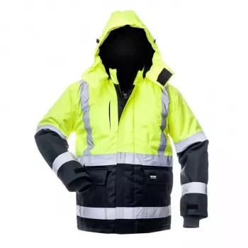 Canvas heijastava työtakki WJ-8946 keltainen/tummansininen M