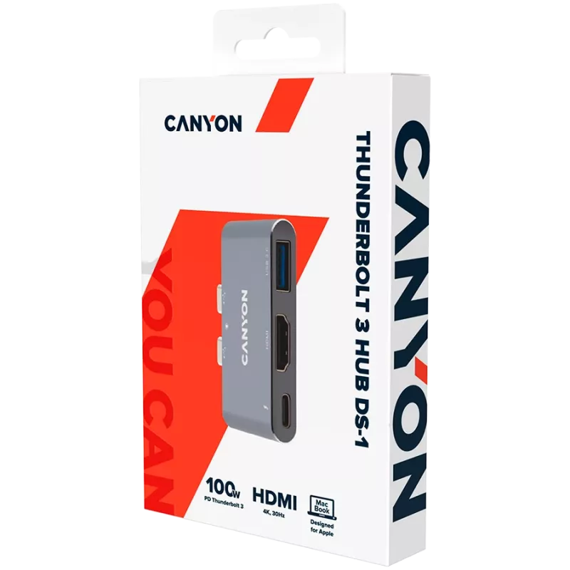 CANYON DS-1 3-in-1 Thunderbolt 3 -keskitin Space Grey