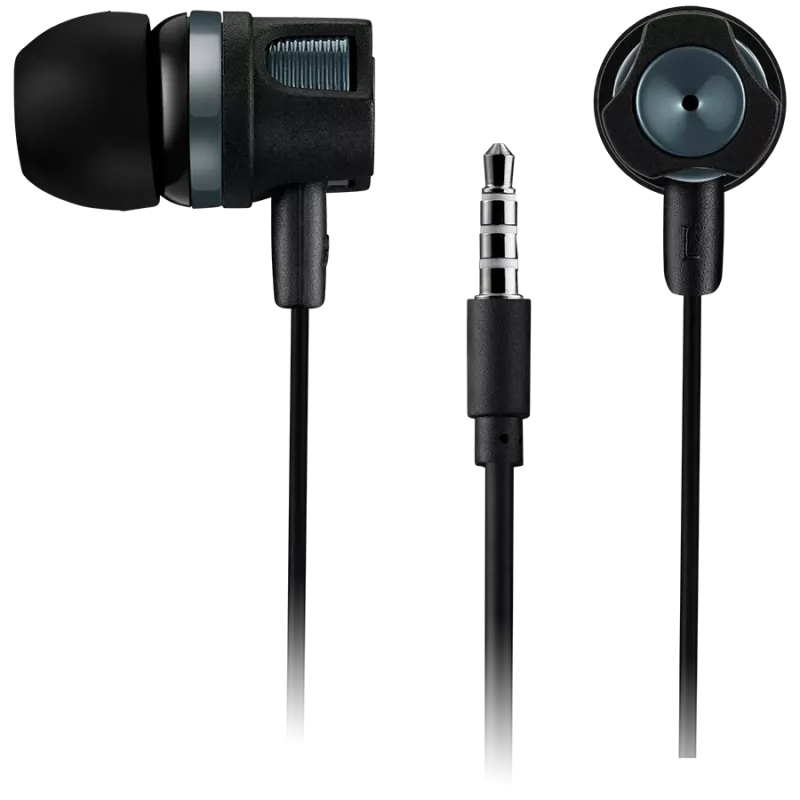 CANYON EP-3 nappikuulokeheadset mikrofonilla, 1,2 m lattakaapeli, tummanharmaa