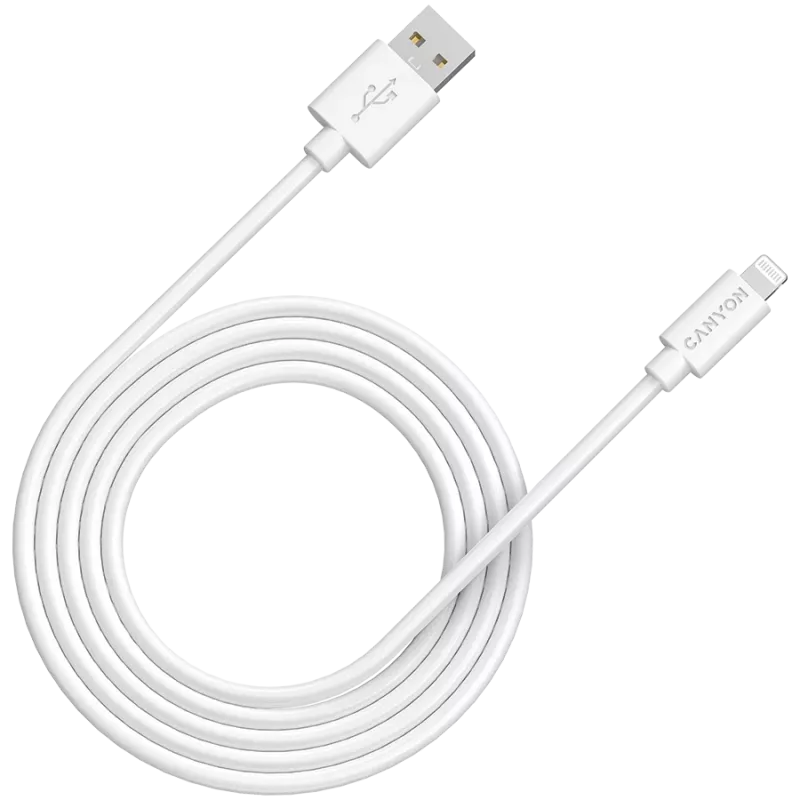 CANYON MFI-12 USB-A - Lightning -kaapeli 2 m valkoinen