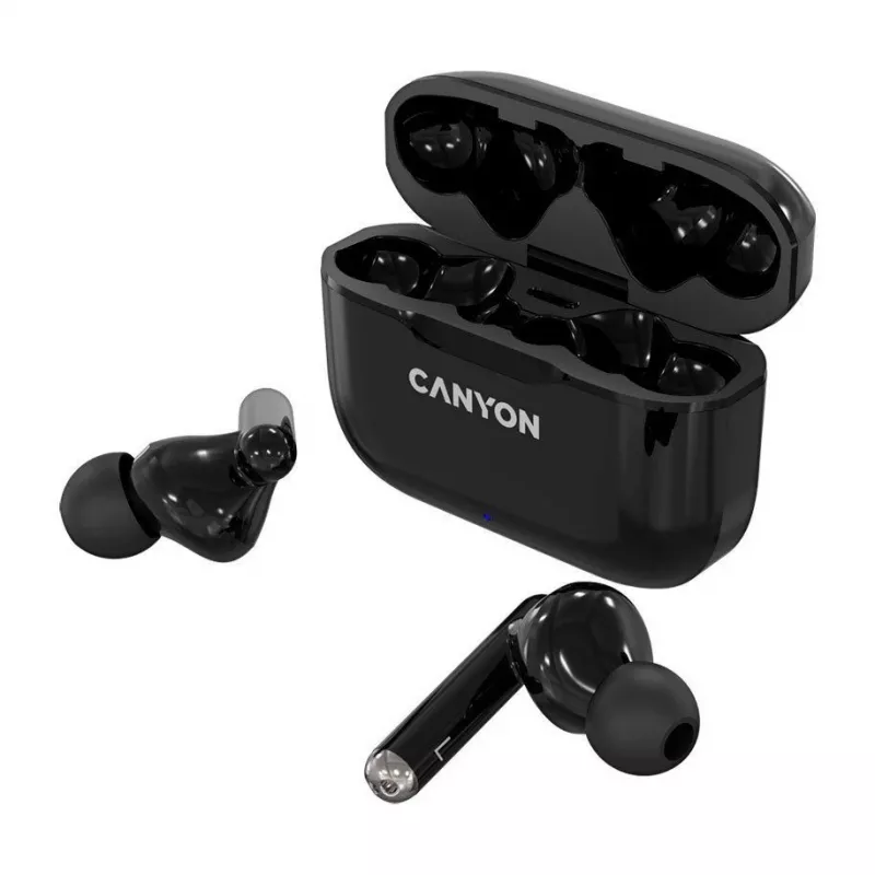 Canyon TWS-3 True Wireless Bluetooth-nappikuulokkeet latauskotelolla, musta