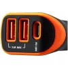 Canyon yleinen 3xUSB-autolaturi tulo 12V-24V lähtö DC musta