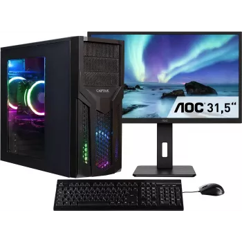 CAPTIVA PC Power Starter R80-040 TFT-paketti (Ryzen 7 5700G/SSD 1TB/32GB/DVD-RW/MSI/WLAN/Windows 11 Home 64-bit)