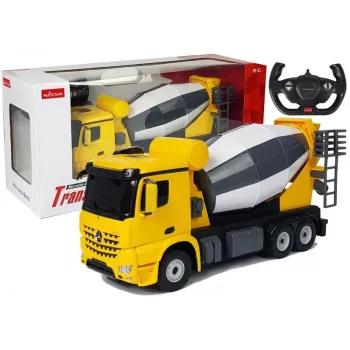 Auto R/C Mercedes-Benz Arocs Rastar 1:14 keltainen