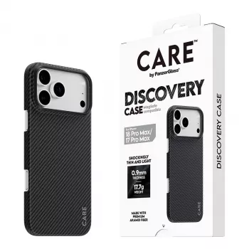 CARE by PanzerGlass Discovery -kotelo MagSafe-yhteensopiva iPhone 17 Pro Maxille - läpinäkyvä