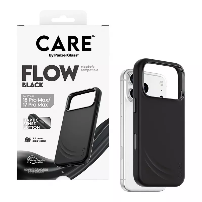 CARE by PanzerGlass Flow Case iPhone 17 Pro Maxille musta MagSafe (CR81975)
