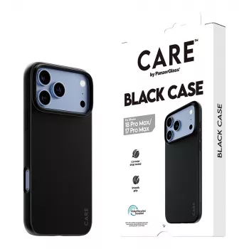 CARE by PanzerGlass TPU-kotelo iPhone 17 Pro Maxille – musta
