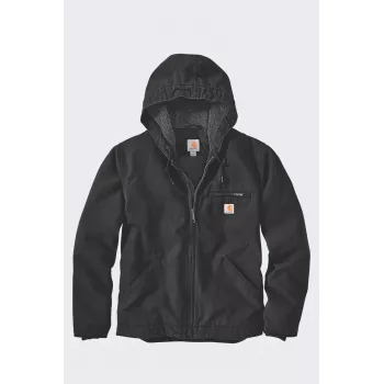 Carhartt miesten Washed Duck Sherpa-vuorattu takki musta Large