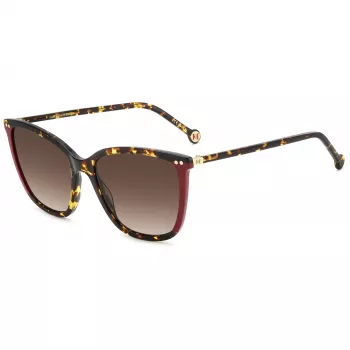 CAROLINA HERRERA naisten aurinkolasit HER0245SO63 - geometrinen asetaattikehys, UV400-suoja, 55 mm linssit