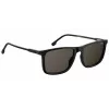 CARRERA unisex-aurinkolasit 231-S-807-IR (55/18/145 mm), musta asetaattikehys, harmaat hopeapeilatut linssit