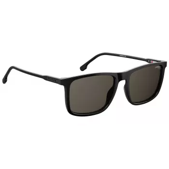 CARRERA unisex-aurinkolasit 231-S-807-IR (55/18/145 mm), musta asetaattikehys, harmaat hopeapeilatut linssit