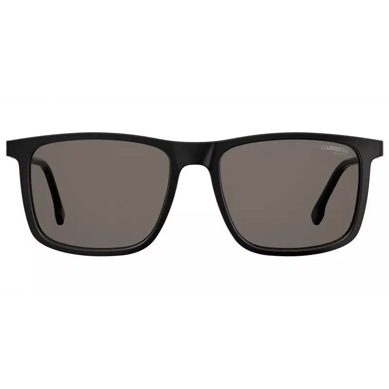 CARRERA unisex-aurinkolasit 231-S-807-IR (55/18/145 mm), musta asetaattikehys, harmaat hopeapeilatut linssit