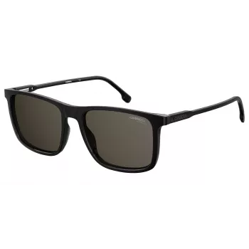 CARRERA unisex-aurinkolasit 231-S-807-IR (55/18/145 mm), musta asetaattikehys, harmaat hopeapeilatut linssit