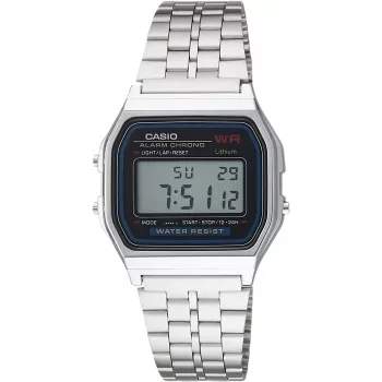 CASIO A-159WA-N1 unisex digitaalinen kvartsikello, 33 mm, hopea/harmaa