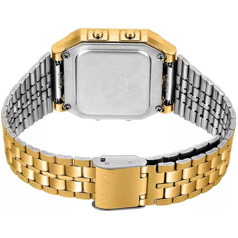 CASIO A500WGA-9 miesten digitaalikello 39 mm kultasävy ruostumaton teräs