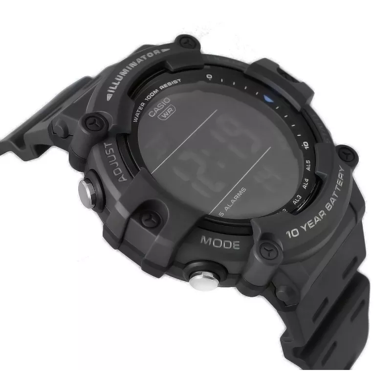 Casio AE-1500WH-8BVEF miesten digitaalikello – hartsiranneke, 100m vesitiivis, maailmanaika