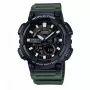 CASIO AEQ-110W-3A miesten analogi-digitaalinen kello, 52,2mm, vihreä hartsiranneke