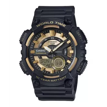 CASIO AEQ110BW-9AVDF miesten analogi-digitaalikello, 52,2 mm, musta/valkoinen