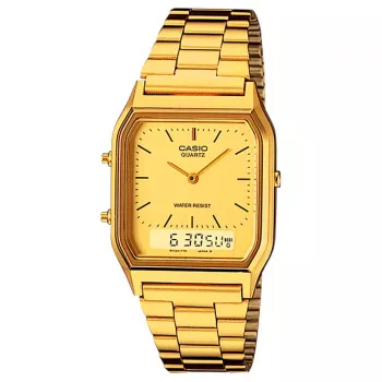 CASIO AQ-230GA-9B unisex analogi-digitaalikello, kultasävy, 38,8 mm