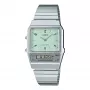 CASIO AQ-800E-3AEF unisex digitaali-analogikello 32 mm vihreä kellotaulu hopea teräs