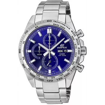 CASIO Edifice EFR-574D-2AVUEF miesten analoginen kvartsikello, 42,3 mm, sininen kellotaulu, teräsranneke