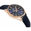 Casio Edifice EFV-150CL-2AVUEF miesten kello sinisellä kellotaululla ja ruskealla nahkarannekkeella