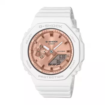 CASIO GMA-S2100MD-7AE naisten analogis-digitaalinen kvartsikello, 46,2 mm, valkoinen resiniranneke