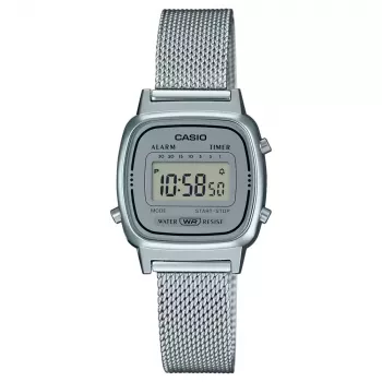CASIO LA670WEM-7DF naisten digitaalikello hopean sävyinen 30,3 mm
