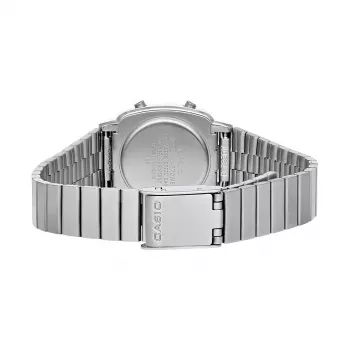 CASIO LA670WES-4AEF naisten digitaalikello - ruusukulta kellotaulu, hopeanvärinen kuori ja ranneke, 24 mm