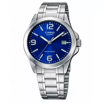 CASIO LTP-1215A-2A naisten analoginen kvartsikello 28 mm sininen kellotaulu ruostumaton teräs