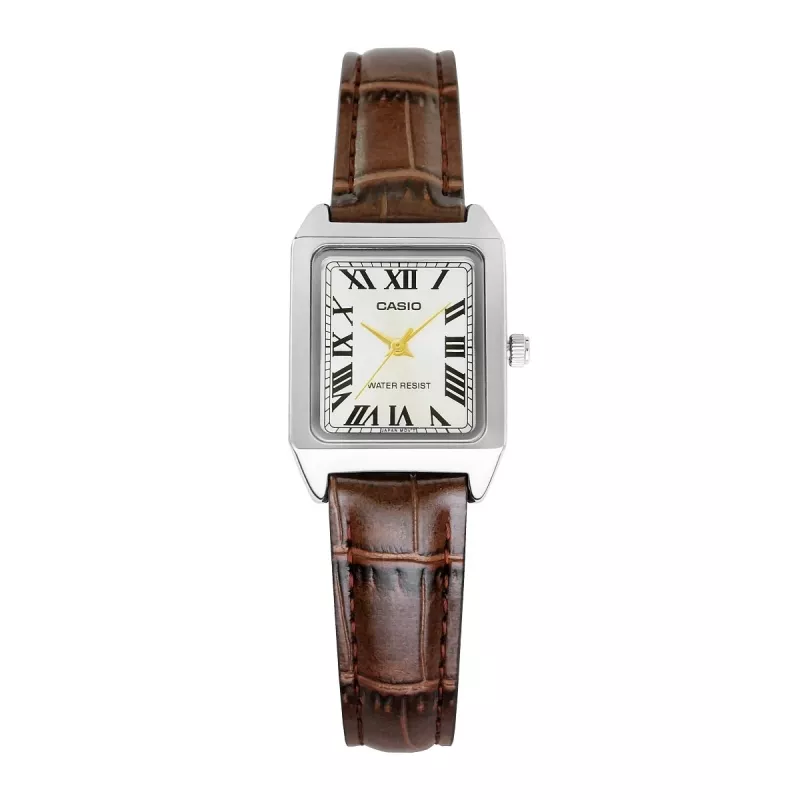 Casio LTP-V007L-9BUDF analoginen kello, hopea/ruskea