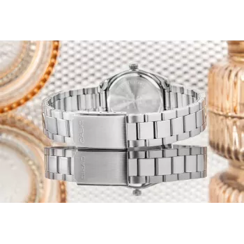 CASIO LTP1302PD7A1V unisex analoginen kvartsikello, hopea ruostumaton teräs, 34,5 x 30,2 x 8,7 mm