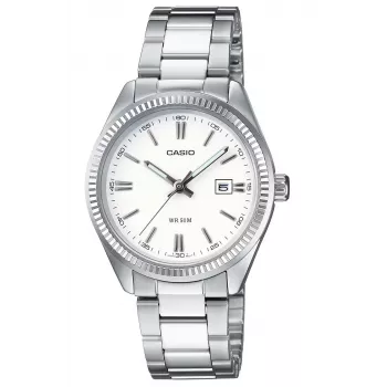 CASIO LTP1302PD7A1V unisex analoginen kvartsikello, hopea ruostumaton teräs, 34,5 x 30,2 x 8,7 mm