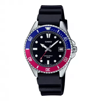 CASIO MDV-10-1A2VEF miesten analoginen kvartsikello 38,5 mm musta hartsi