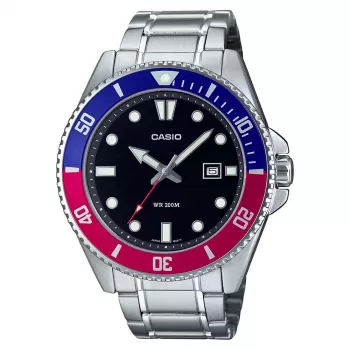 CASIO MDV107D1A3VDF miesten sukelluskello 42 mm ruostumaton teräs musta kellotaulu
