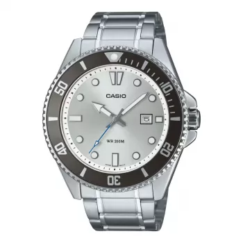 CASIO MDV107D7AVDF miesten sukelluskello 44,2 mm ruostumaton teräs valkoinen kellotaulu